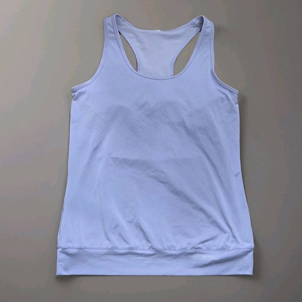 Under Armour Racerback Tank Women's M Lavender HeatGear Athletic Running Workout